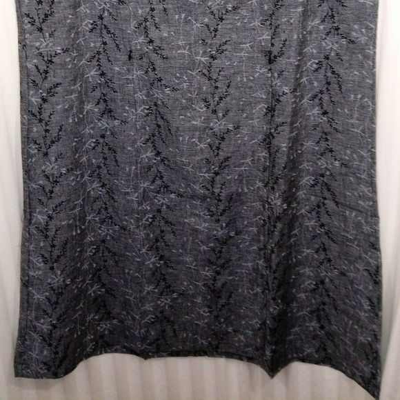 Breastfeeding Nursing Dress Gray Black Vine Size L - Picture 2 of 6